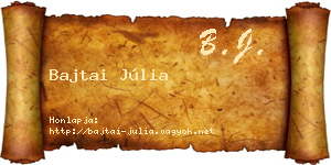 Bajtai Júlia névjegykártya