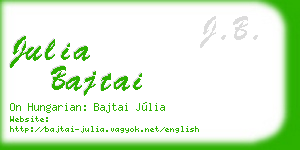 julia bajtai business card